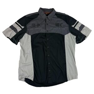 Harley Davidson Performance Colorblock Mechanic Shirt 3XL Tall Short Sleeve